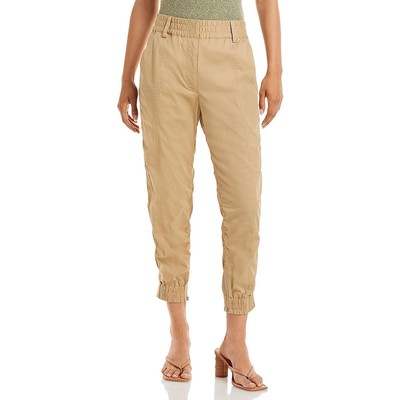 Женские брюки для бега трусцой Derek Lam 10 Crosby Phoenix Tan на молнии с подолом 4 BHFO 0864