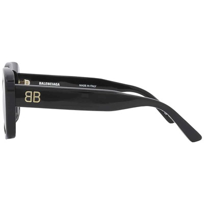 Pre-owned Balenciaga Grey Square Ladies Sunglasses Bb0295sk 001 54 Bb0295sk 001 54 In Gray