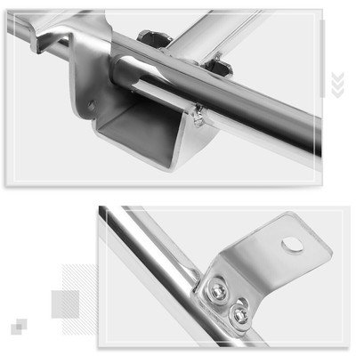 For 03-09 Hummer H2 Heavy-Duty Stainless Steel Front Bumper Grille Guard Chrome