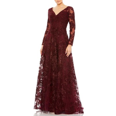 Mac Duggal Женское официальное вечернее платье со стразами в красном цвете 10 BHFO 6013