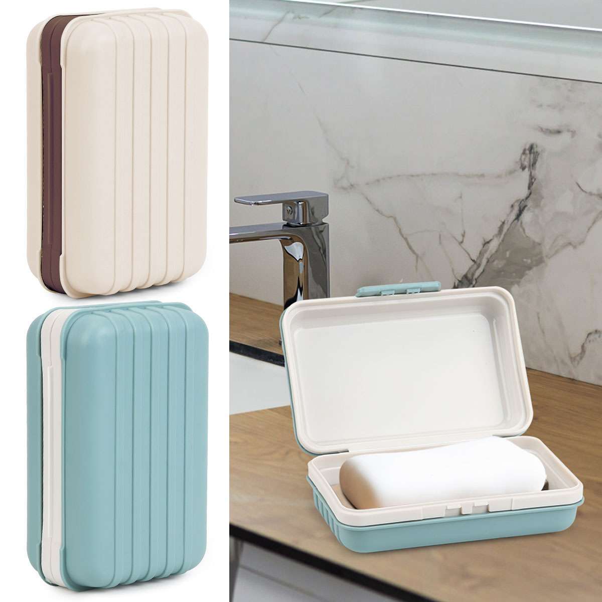Soap Holder Box Self Draining Bar Soap Holder Case Travel Soap Container Dishes