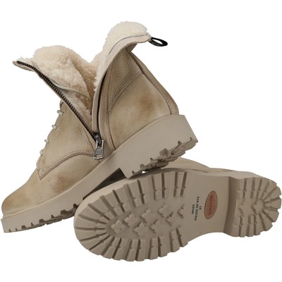 BLACKSTONE BLACKSTONE BOOTS WL02, GLATTLEDER, BEIGE, DAMEN