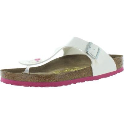 

Birkenstock Womens Gizeh White Slip On Flats Sandals Footbed Shoes 35 BHFO 6420, Белый, Gizeh