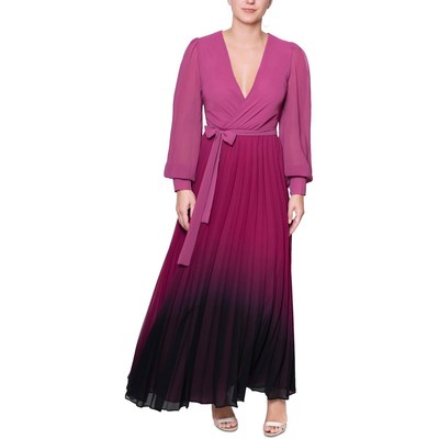 Женское розовое платье макси с длинным пышным рукавом Rachel Rachel Roy 6 BHFO 7068