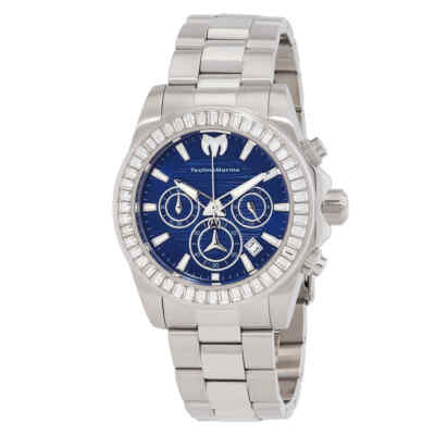 Мужские часы Technomarine Manta с хронографом и синим циферблатом TM-222002