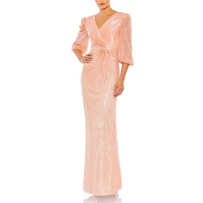 Женское вечернее платье Mac Duggal с оранжевыми украшениями, 10 BHFO 2321