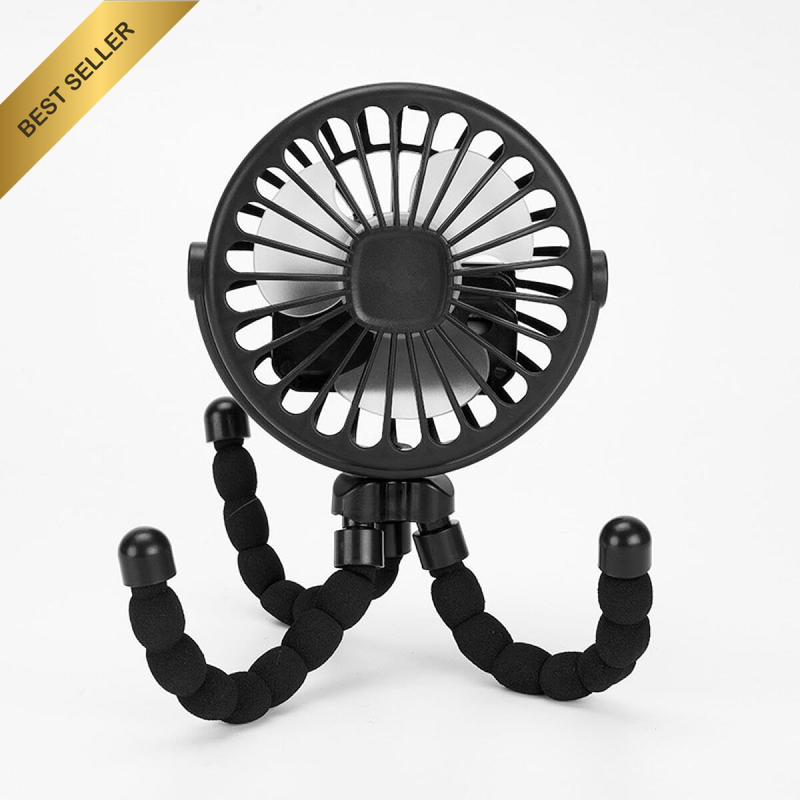 Mini Handheld Portable Pram Fan, Baby Stroller Fan, Car Seat Fan, USB or Battery