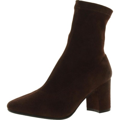 

Женские ботильоны на замшевом каблуке с круглым носком Aquatalia Briana BHFO 5765, Dark brown, Briana