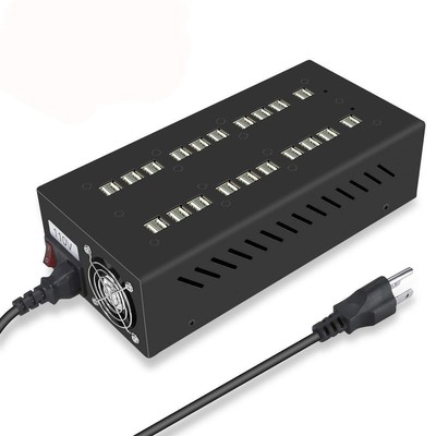 40 Ports USB Charging Station with Intelligent Protection, Multi-Port USB Cha...