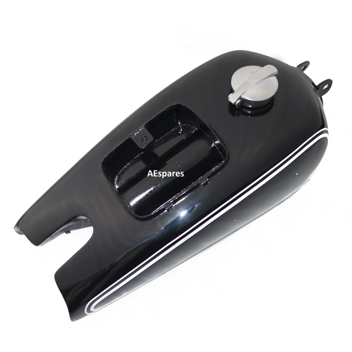 Petrol Fuel Gas Tank Steel Black Painted White Stripe Fits BMW R71 