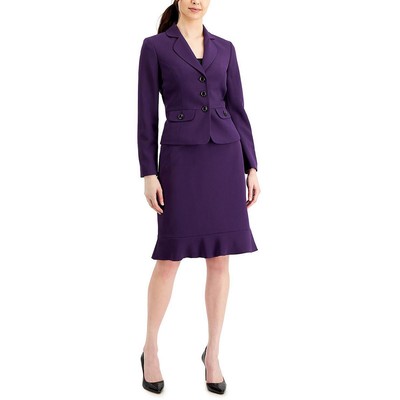 

Le Suit женский фиолетовый офисный костюм из 2 предметов с юбкой, блейзер Petites  50 BHFO 5601, Plum