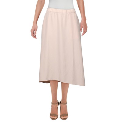 

Eileen Fisher Женская розовая офисная рабочая одежда миди Юбка-трапеция  BHFO 6934, Powder
