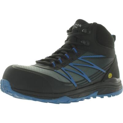 

Черные сетчатые ботинки для работы и безопасности Skechers Mens 8 Medium (D) BHFO 5355, Black/blue