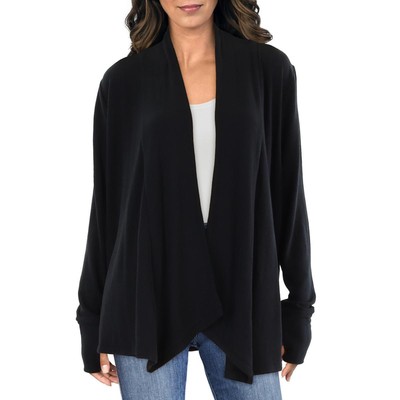 Lilly Pulitzer Womens Black Open Front Stretch Cardigan Sweater L BHFO 3597