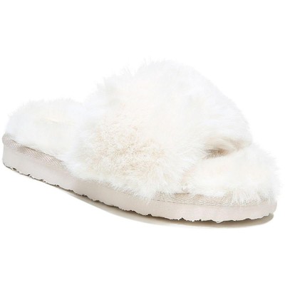 

Женские белые шлепанцы Sam Edelman Jinnie 8, средние (B,M) BHFO 6442, Ivory faux fur, Jinnie