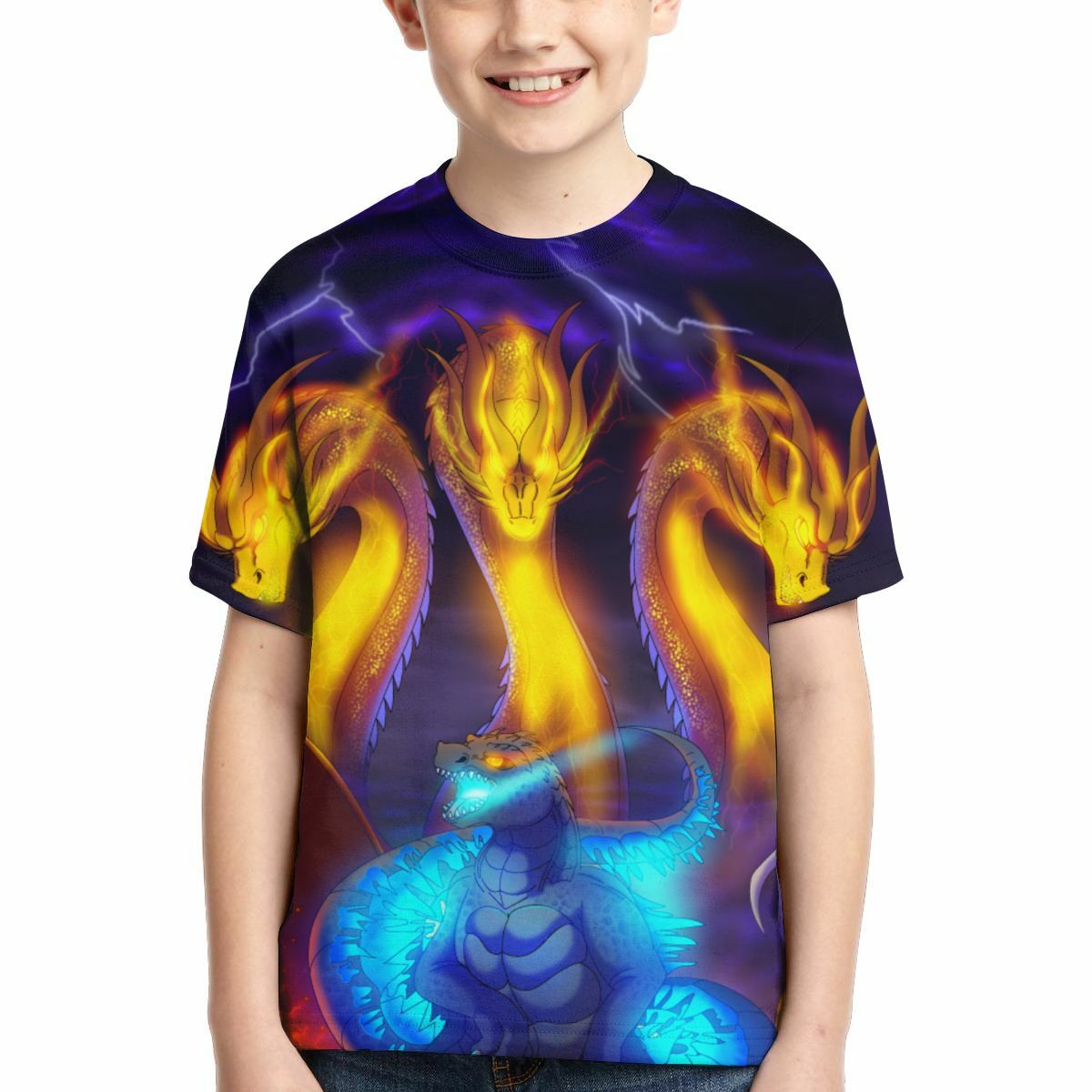 Kid/'s Boys/' And Girls/' Godzilla O-neck Cotton Tee Shirt