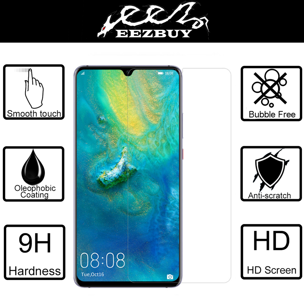 Premium Tempered Glass Screen Protector For Huawei Mate 20 X