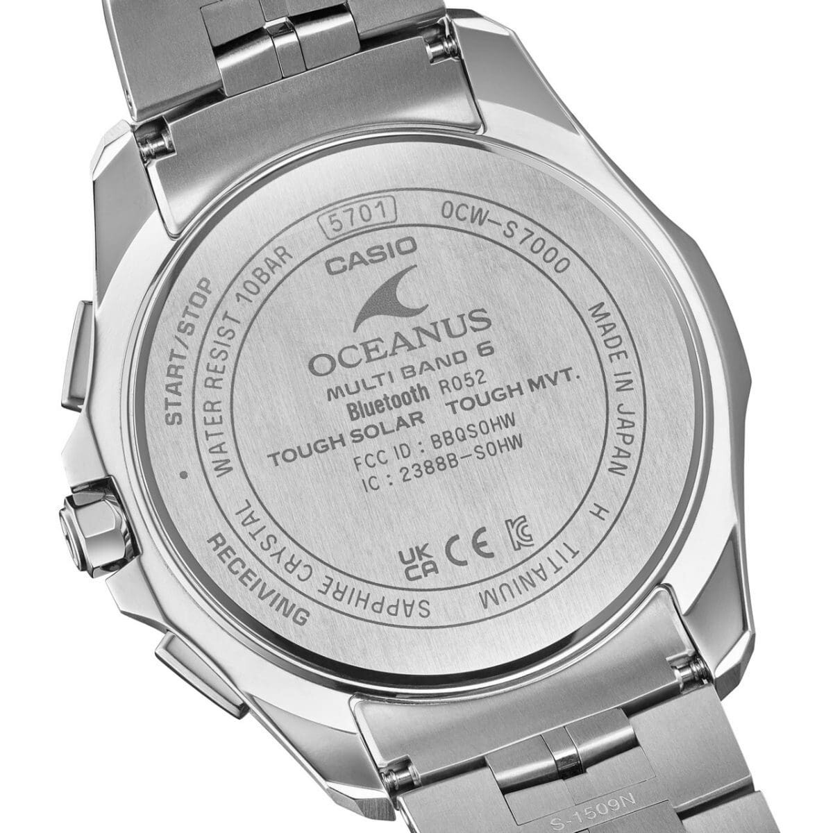 Pre-owned Casio Oceanus Ocw-s7000c-2ajf Manta S7000 Series Solar Watch Limited Titanium