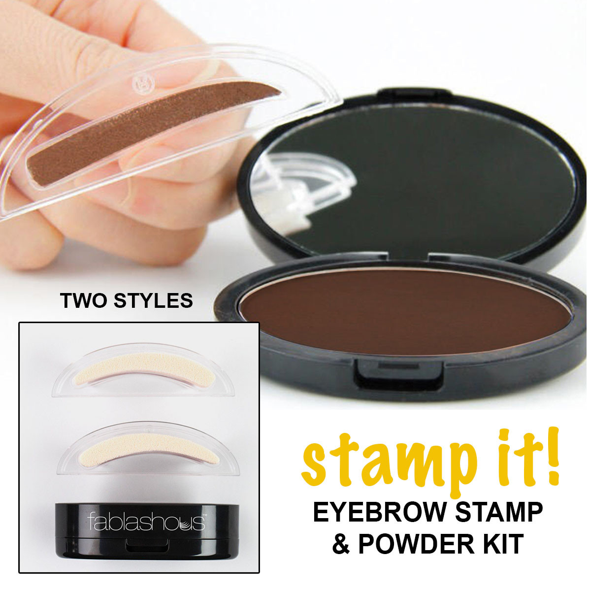 NEW STAMP IT Eyebrow Stamp & Powder Kit Long Lasting Waterproof Easy