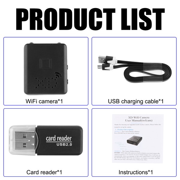 Mini Spy IP Camera WiFi Hidden HD 1080P Night Vision Camcorder Home Security Cam - Image 16