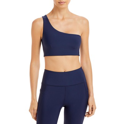 Спортивный бюстгальтер Aqua Womens Navy Workout Fitness на одно плечо Athletic XL BHFO 8617