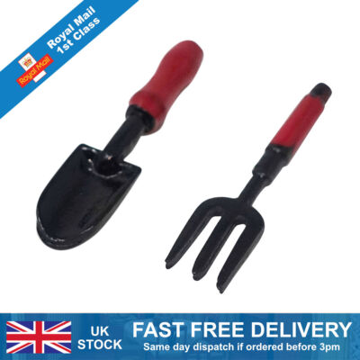 Dolls house garden fork and trowel 1/12 Scale