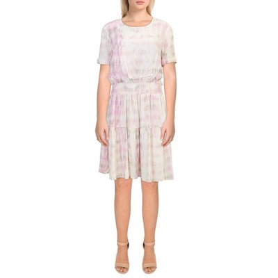 

Многоуровневое летнее мини-платье Dolan Womens Gigi Tie Dye BHFO 1141, Orchid tie dye