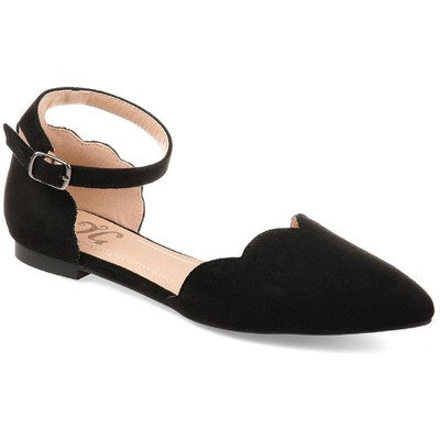 Journee Collection Womens Lana Black Ankle Strap Shoes 6 Medium (B,M) BHFO 7273