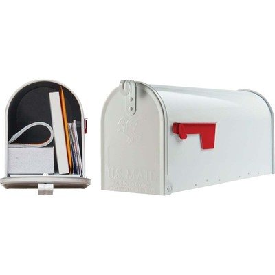 Gibraltar Elite T1 White Steel Rural Post Mount Mailbox E1100WAM Gibraltar Elite