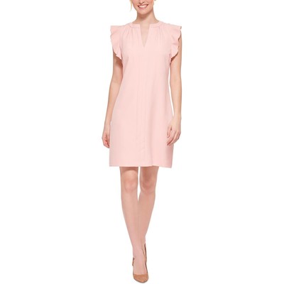 Женское розовое плиссированное платье для рабочей смены с оборками Vince Camuto 6 BHFO 5208