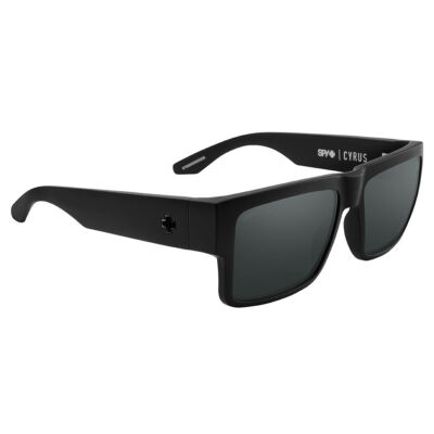 Pre-owned Spy Optics Men's Polarized Cyrus Soft Matte Black Sunglasses In Happy Boost Polarized Black Mirror