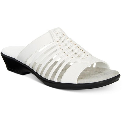 Easy Street Womens Nola White Huarache Sandals Shoes 10 Medium (B,M) BHFO 8232