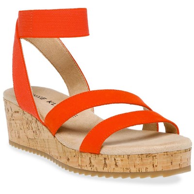 Женские босоножки на танкетке Anne Klein Alyson Orange, размер 10,5, средний (B,M), BHFO 6564
