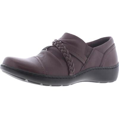 

Женские красные кожаные сабо Clarks Cora Braid, ширина 10 (C, D, W), BHFO 4306, Burgundy