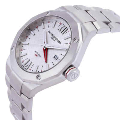 Pre-owned Baume & Mercier Riviera Silver Men's Watch - M0a10658