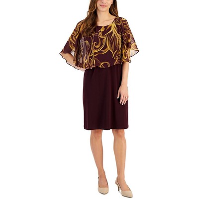 

Женское мини-платье-футляр из шифона Connected Apparel Petites BHFO 2586