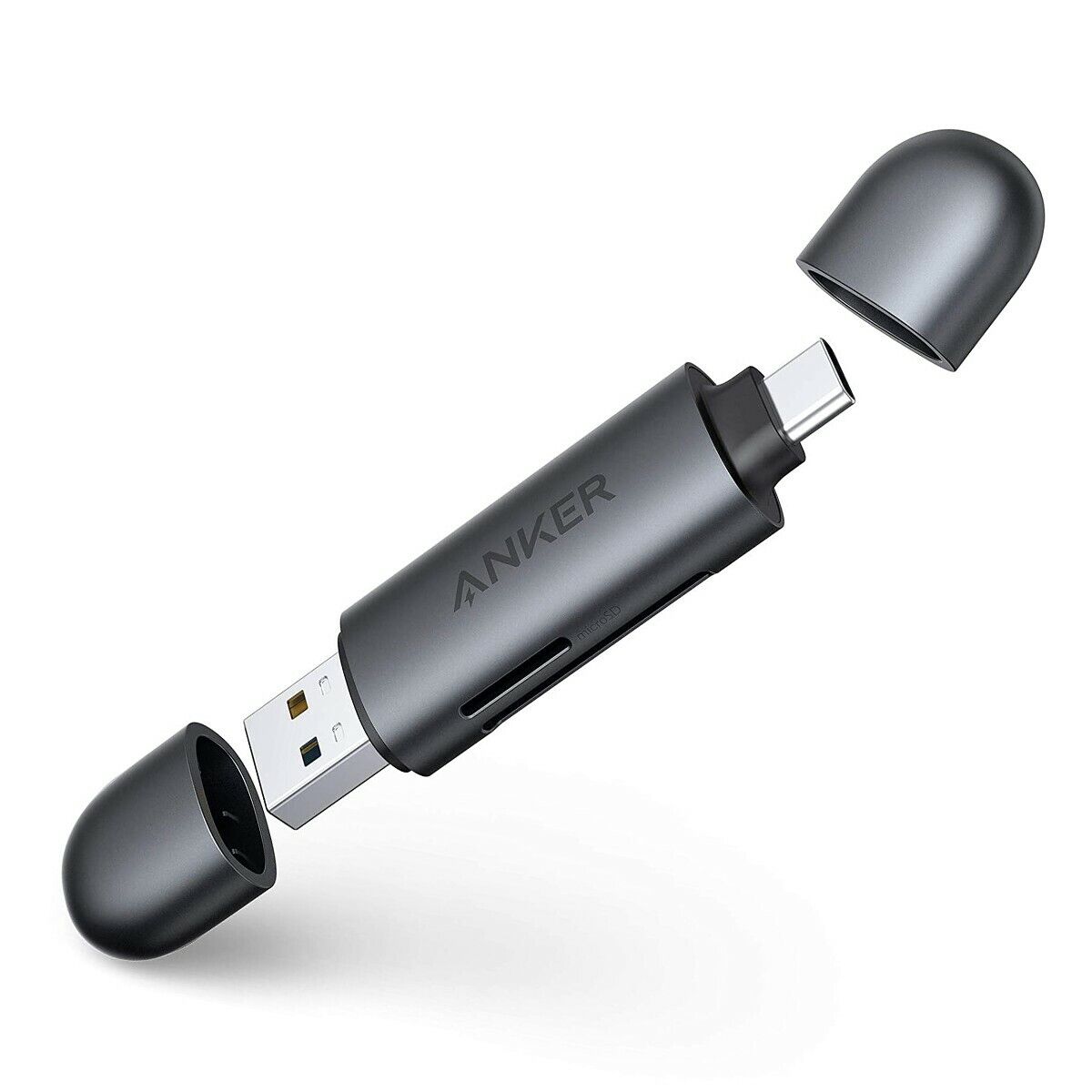 Anker 2-in-1 Memory Card Reader USB-C&USB3.0 SD for SDHC Mic
