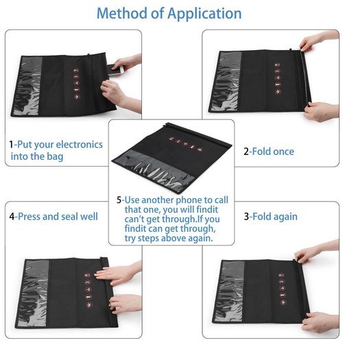 Faraday Bag RFID Signal Blocking Shielding Pouch Laptop Case 28*25cm 44*35cm NEW