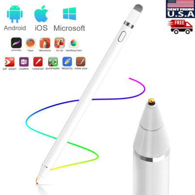 Universal Rechargeable Capacitive Touch Screen Stylus Pen For iPhone iPad Tablet