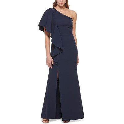 Женское темно-синее вечернее платье с оборками от Vince Camuto, 10 BHFO 4264