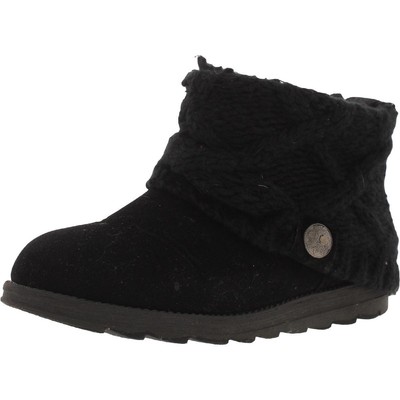 Женские черные вязаные ботильоны на пуговицах Mukluk 6 Medium (B, M) BHFO 1353