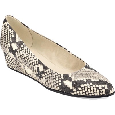 

Женские кожаные туфли на танкетке Easy Spirit Abelle6 со змеиным принтом BHFO 1128, Цвет слоновой кости, Abelle6
