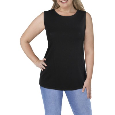 

Женская вязаная рубашка с круглым вырезом Eileen Fisher безрукавка Cami Plus BHFO 9141