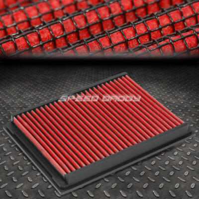 ДЛЯ 99-06 BMW E46 3-Й СЕРИИ КРАСНОГО ЦВЕТА МНОГОРАЗОВЫЙ И МОЮЩИЙСЯ ВОЗДУШНЫЙ ФИЛЬТР С ВЫСОКИМ ПЕРЕПАДОМ РАСХОДА