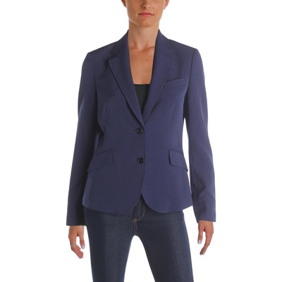 

Темно-синий женский текстурированный блейзер Anne Klein с двумя пуговицами  BHFO 8564, Navy