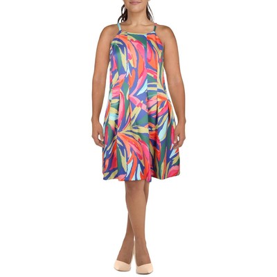 Женское синее платье Vince Camuto длиной выше колена с открытой спиной и расклешенными рукавами Plus 22W BHFO 6275