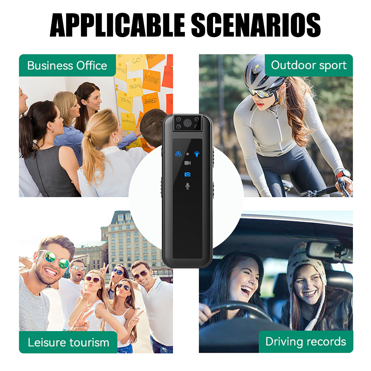 Mini HD 1080P Clip Camera Video Audio Recorder Infrared Night Vision 180&deg; Rotate