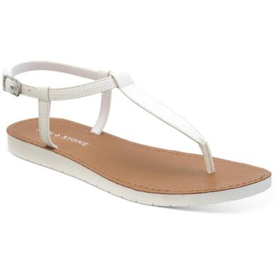 

Sun + Stone Womens Kristi Faux Leather Slingback Flat Sandals Shoes BHFO 3218, Kristi