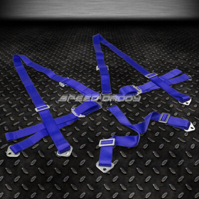 6-ТОЧЕЧНЫЙ РЕГУЛИРУЕМЫЙ ГОНОЧНЫЙ РЕМЕНЬ БЕЗОПАСНОСТИ, 2 СИНИХ ПЛЕЧЕВЫХ РЕМНЯ В СТИЛЕ CAMLOCK