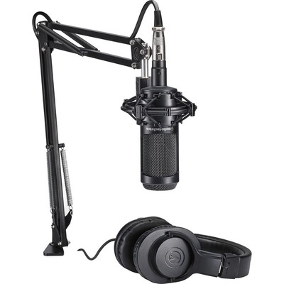 Комплект студийных микрофонов Audio-Technica AT2035 с ATH-M20x, кабелем Boom XLR